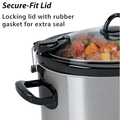 Crock-Pot SCCPVL600S Cook' N Carry 6-Quart Oval Manual Portable Slow Cooker, Silver - My Kitchen Products