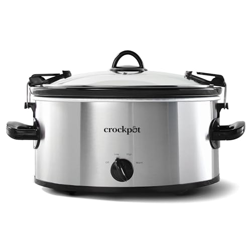 Crock-Pot SCCPVL600S Cook' N Carry 6-Quart Oval Manual Portable Slow Cooker, Silver - My Kitchen Products