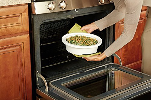 Crock-Pot Small 2.5 Quart Casserole Slow Cooker in White/Blue, Enjoy Eye-Catching Quick Meals, Durable and Compact - My Kitchen Products