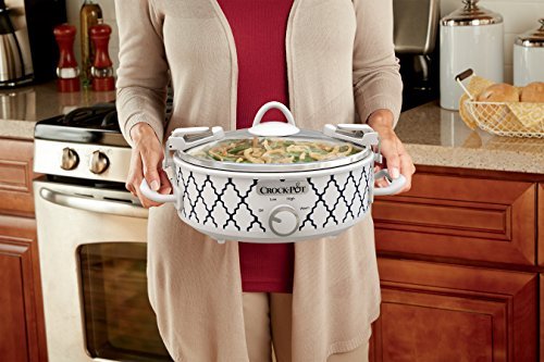 Crock-Pot Small 2.5 Quart Casserole Slow Cooker in White/Blue, Enjoy Eye-Catching Quick Meals, Durable and Compact - My Kitchen Products