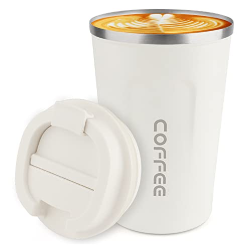 CS COSDDI 12 oz Stainless Steel Vacuum Insulated Tumbler - Coffee Travel Mug Spill Proof with Lid - Coffee Cup for Keep