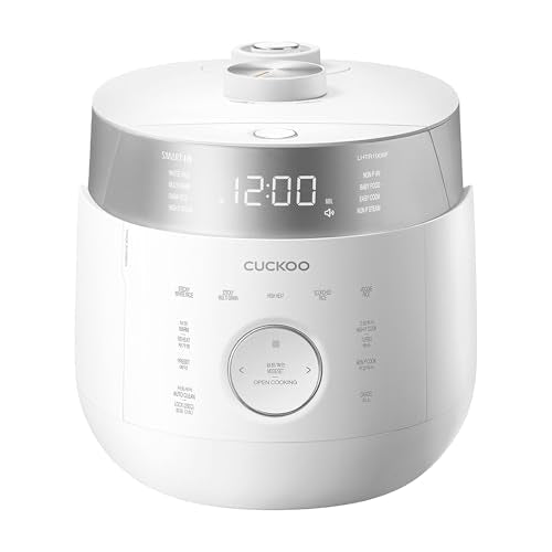 CUCKOO Twin Pressure Rice Cooker 10-Cup Uncooked / 20-Cup Cooked with Induction Heating Technology, 20 Menu Modes with Voice Guide, Large Rice Maker Multi-Cooker & Pressure Cooker (CRP-LHTR1009FW) - My Kitchen Products