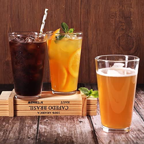 CUCUMI 8pcs 16oz Beer Pint Glasses, Drinking Glasses Set of 8 Highball Glasses Water Cups for Cold Beverages - My Kitchen Products