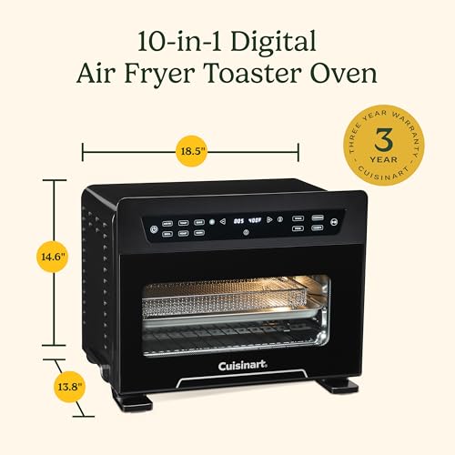 Cuisinart 10-in-1 Digital Air Fryer Toaster Oven, Countertop Convection Oven with Stainless Steel Interior Air Fry, Bake, Toast & Roast, Family Size Fits 4-lb. Chicken, PFAS Free Accessories - My Kitchen Products