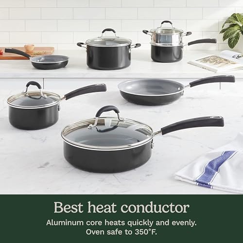Cuisinart 11-Piece Nonstick Cookware Set, Ceramica XT, Black, 54C-11BK - My Kitchen Products