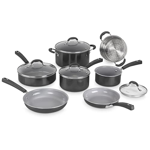Cuisinart 11-Piece Nonstick Cookware Set, Ceramica XT, Black, 54C-11BK - My Kitchen Products