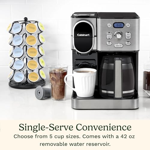 Cuisinart 12-Cup Coffee Maker, Single-Serve Brewer Glass Carafe, Automatic Hot & Iced Coffee Machine, Brew Strength Control and Pause, SS-16, Stainless Steel - My Kitchen Products