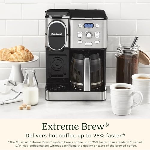 Cuisinart 12-Cup Coffee Maker, Single-Serve Brewer Glass Carafe, Automatic Hot & Iced Coffee Machine, Brew Strength Control and Pause, SS-16, Stainless Steel - My Kitchen Products