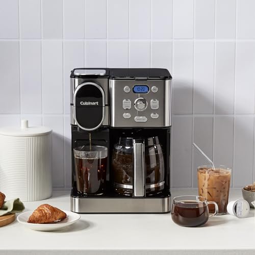 Cuisinart 12-Cup Coffee Maker, Single-Serve Brewer Glass Carafe, Automatic Hot & Iced Coffee Machine, Brew Strength Control and Pause, SS-16, Stainless Steel - My Kitchen Products