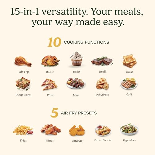 Cuisinart 15-in-1 Extra-Large Digital Air Fryer Oven with 9"x13" 2-in-1 Pan, Air Fry 4 Lbs of Wings, Cook a 13 Lb Turkey or 5+ Lb Chicken, Toast 9 Slices of Bread, and Bake a 13" Pizza, TOA-112 - My Kitchen Products