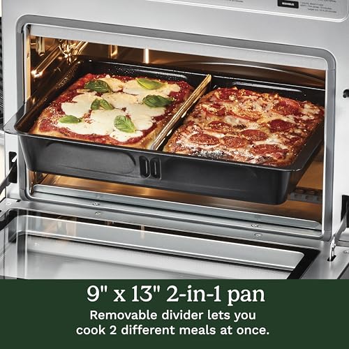 Cuisinart 15-in-1 Extra-Large Digital Air Fryer Oven with 9"x13" 2-in-1 Pan, Air Fry 4 Lbs of Wings, Cook a 13 Lb Turkey or 5+ Lb Chicken, Toast 9 Slices of Bread, and Bake a 13" Pizza, TOA-112 - My Kitchen Products