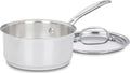 Cuisinart 1.5 Quart Sauce Pan with Cover, Stainless Steel Pot with Lid, Small Kitchen Pots, Dishwasher Safe, Compatible with Induction, Electric, Gas Cooktops, Oven Safe Saucepan, Cool Grip Handles - My Kitchen Products