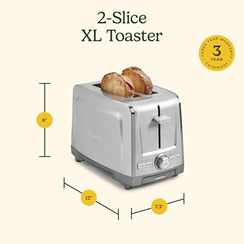 Cuisinart 2-Slice XL Slot Stainless Steel Toaster, Stainless Steel, CPT-1600 - My Kitchen Products