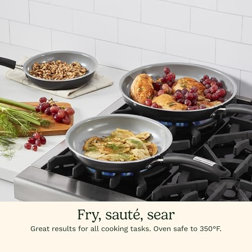 Cuisinart, 3-Pc Classic Ceramic Nonstick Skillet Set, Amazon Exclusive, 35C22-3BK - My Kitchen Products