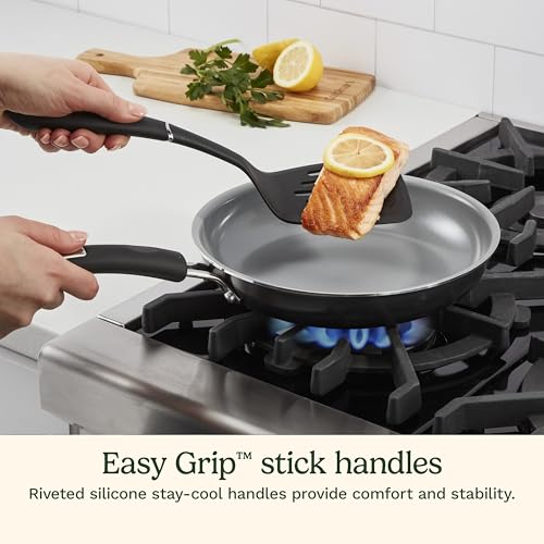 Cuisinart, 3-Pc Classic Ceramic Nonstick Skillet Set, Amazon Exclusive, 35C22-3BK - My Kitchen Products