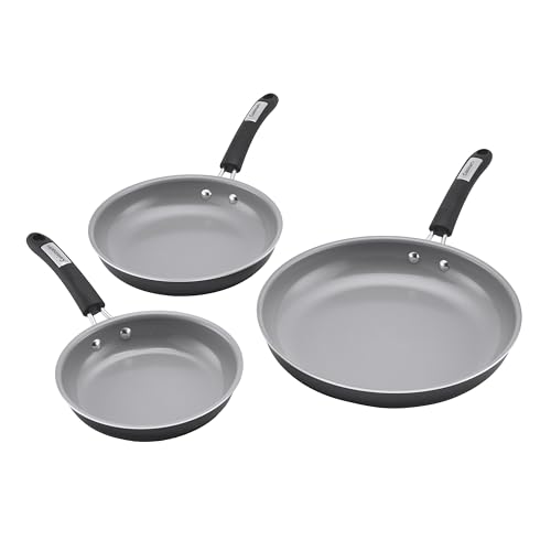 Cuisinart, 3-Pc Classic Ceramic Nonstick Skillet Set, Amazon Exclusive, 35C22-3BK - My Kitchen Products