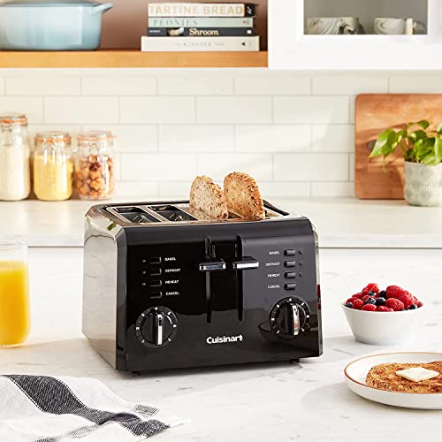 Cuisinart 4-Slice Compact Plastic Toaster, Black, CPT-142BKP1 - My Kitchen Products