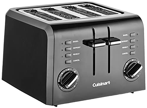 Cuisinart 4-Slice Compact Plastic Toaster, Black, CPT-142BKP1 - My Kitchen Products