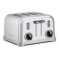 Cuisinart 4 Slice Compact Stainless Steel Toaster with Extra-Wide Slots for Bread, French Toast, Bagels & Pastries, Defrost & Reheat Functions, CPT-180P1, Brushed Stainless, Removable Crumb Tray - My Kitchen Products