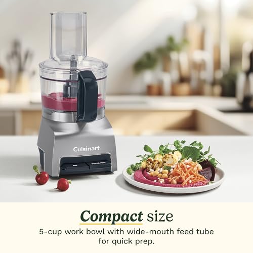 Cuisinart 5‑Cup Chop & Shred Food Processor, Compact Food Chopper, Easy‑Store Design, Silver FP-5 - My Kitchen Products