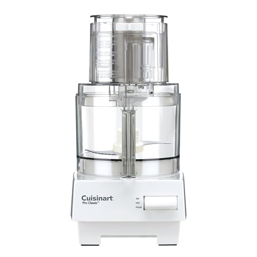 Cuisinart 7-Cup Pro Classic Food Processor, 600-Watt Motor, Vegetable Chopper & Blender for Mincing, Dicing, Shredding, Puree & Kneading Dough, DLC-10SYP1, White - My Kitchen Products