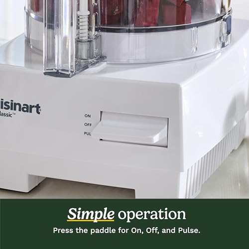 Cuisinart 7-Cup Pro Classic Food Processor, 600-Watt Motor, Vegetable Chopper & Blender for Mincing, Dicing, Shredding, Puree & Kneading Dough, DLC-10SYP1, White - My Kitchen Products