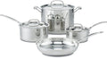 Cuisinart 7-Piece Stainless Steel Pots and Pans Set, Cookware Set Compatible with Induction, Electric, Gas Cooktops, Aluminum Core for Quick Even Heat, Cool Grip Handles, Dishwasher Safe, Oven Safe - My Kitchen Products