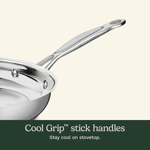 Cuisinart 7-Piece Stainless Steel Pots and Pans Set, Cookware Set Compatible with Induction, Electric, Gas Cooktops, Aluminum Core for Quick Even Heat, Cool Grip Handles, Dishwasher Safe, Oven Safe - My Kitchen Products