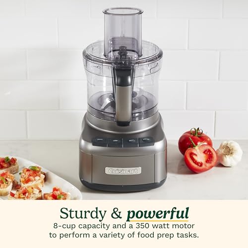 Cuisinart 8 Cup Food Processor, 350-Watt Motor, Gunmetal, FP-8GMP1 - My Kitchen Products