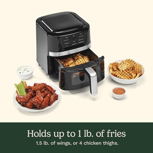 Cuisinart Air Fryer, 2.6-Quart Compact Basket Fryer with 3 Cooking Functions to Air Fry, Roast, and Bake, 3 Airfryer Presets, Dishwasher-Safe Parts, AIR-80, Stainless Steel & Black - My Kitchen Products