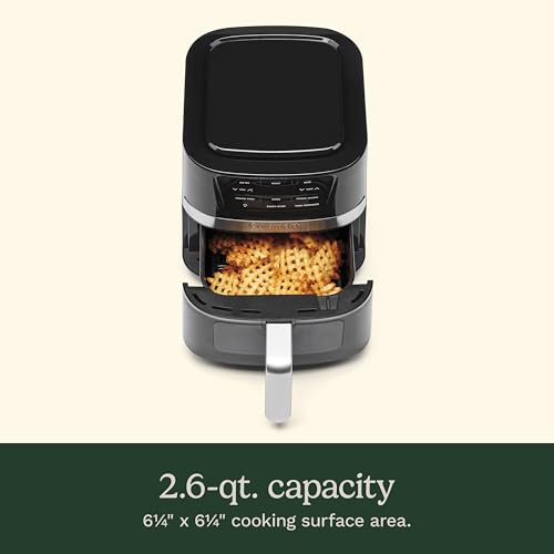 Cuisinart Air Fryer, 2.6-Quart Compact Basket Fryer with 3 Cooking Functions to Air Fry, Roast, and Bake, 3 Airfryer Presets, Dishwasher-Safe Parts, AIR-80, Stainless Steel & Black - My Kitchen Products