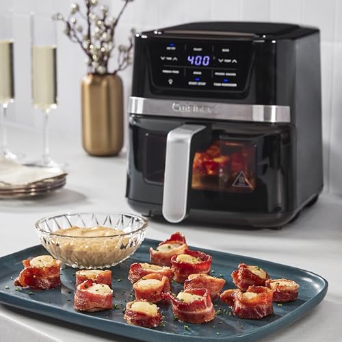 Cuisinart Air Fryer, 2.6-Quart Compact Basket Fryer with 3 Cooking Functions to Air Fry, Roast, and Bake, 3 Airfryer Presets, Dishwasher-Safe Parts, AIR-80, Stainless Steel & Black - My Kitchen Products