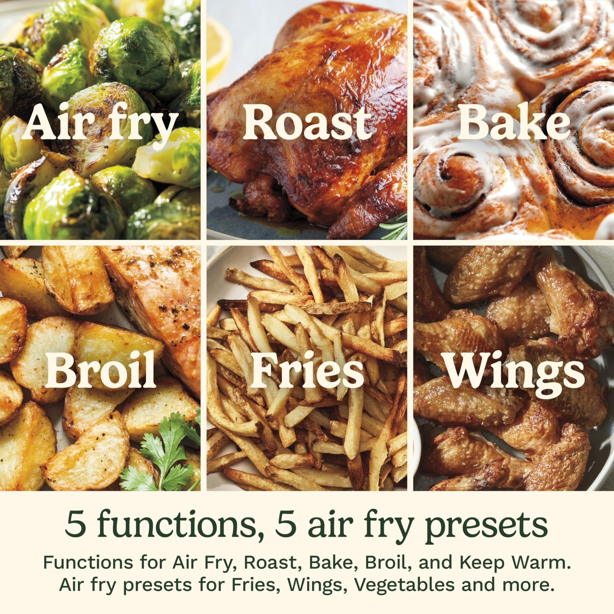 Cuisinart Air Fryer, 6-Quart Basket Large Fryer with 5 Cooking Functions to Roast, Bake, Broil, Air Fry and Keep Warm, 5 Airfryer Presets, Dishwasher-Safe Parts, AIR-200NAS, Stainless Steel & Black - My Kitchen Products