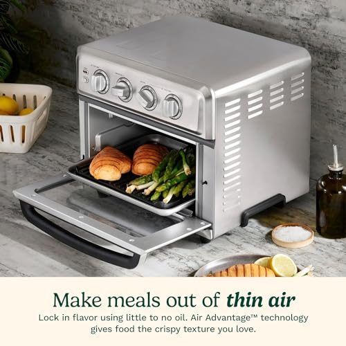 Cuisinart Air Fryer Toaster Oven, 1800W, 8-in-1 with Air Fry, Convection, Broil & Warm, 0.6 Cubic Feet, 60-Minute Timer, TOA-70NAS, Stainless Steel - My Kitchen Products