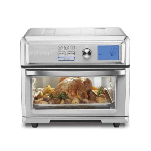 Cuisinart Air Fryer Toaster Oven, Digital Display, 1800 Watt Air Fryer Toaster Oven Combo with Adjustable Temperature and Controls, Stainless Steel Small Kitchen Appliance, TOA-65NAS, Silver - My Kitchen Products