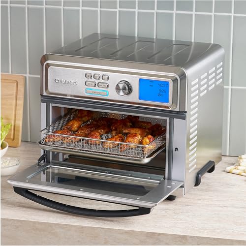 Cuisinart Air Fryer Toaster Oven, Digital Display, 1800 Watt Air Fryer Toaster Oven Combo with Adjustable Temperature and Controls, Stainless Steel Small Kitchen Appliance, TOA-65,Silver - My Kitchen Products