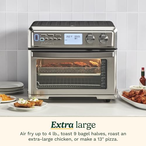 Cuisinart Air Fryer Toaster Oven with Extra-Large Capacity, 1800W Stainless Steel Oven with Digital Display, Bake, Broil, Roast & Air Fry Options, Adjustable Temperature, TOA-95NAS - My Kitchen Products