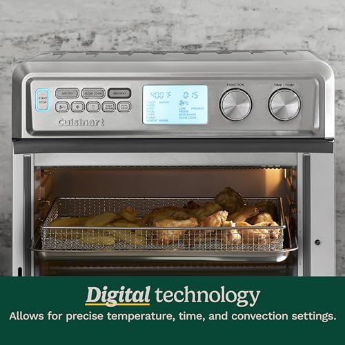 Cuisinart Air Fryer Toaster Oven with Extra-Large Capacity, 1800W Stainless Steel Oven with Digital Display, Bake, Broil, Roast & Air Fry Options, Adjustable Temperature, TOA-95NAS - My Kitchen Products