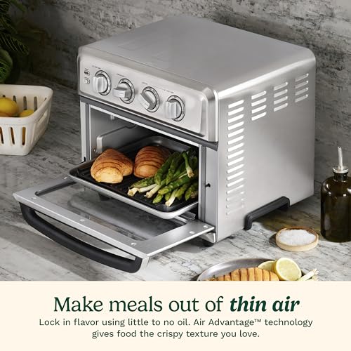 Cuisinart Air Fryer Toaster Oven with Grill, 1800W 8-1 Air Fryer Oven with Bake, Convection Bake, Grill, Broil and Warm Options, Large Capacity, 60-Minute Timer, TOA-70W, White - My Kitchen Products