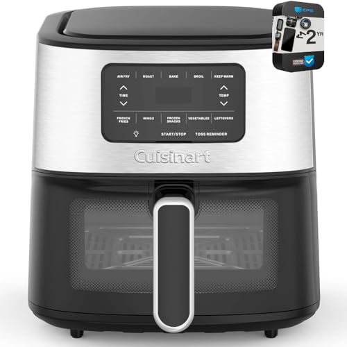 Cuisinart AIR200 Air Fryer Oven 6-Qt Basket Air Fryer Stainless Steel Bundle with 2 YR CPS Enhanced Protection Pack - My Kitchen Products