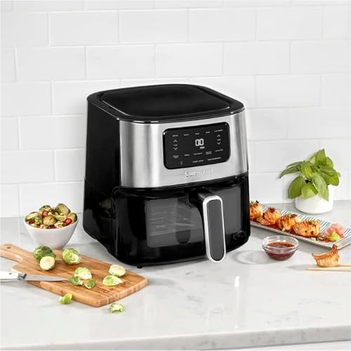 Cuisinart AIR200 Air Fryer Oven 6-Qt Basket Air Fryer Stainless Steel Bundle with 2 YR CPS Enhanced Protection Pack - My Kitchen Products