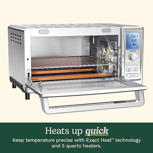 Cuisinart Chef’s Convection Toaster Oven, 1800-Watt Electric Oven with 15 Cooking Functions, Fits 13" Pizza, 9"x13" Baking Pan, and Full-Size Chicken, Nonstick Interior, TOB-260N1NAS, Stainless Steel - My Kitchen Products