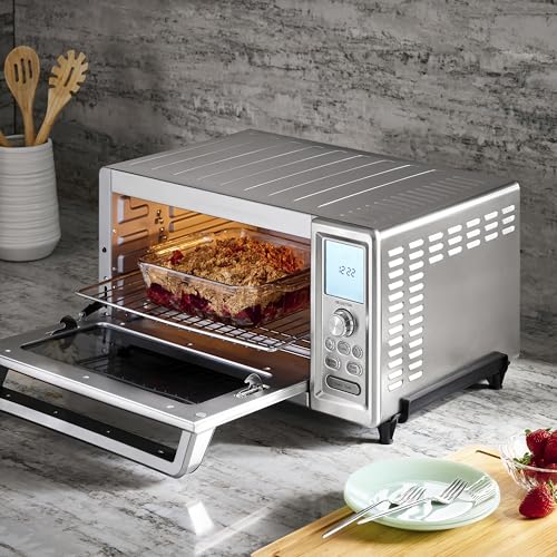 Cuisinart Chef’s Convection Toaster Oven, 1800-Watt Electric Oven with 15 Cooking Functions, Fits 13" Pizza, 9"x13" Baking Pan, and Full-Size Chicken, Nonstick Interior, TOB-260N1NAS, Stainless Steel - My Kitchen Products