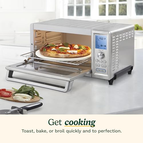 Cuisinart Chef’s Convection Toaster Oven, 1800-Watt Electric Oven with 15 Cooking Functions, Fits 13" Pizza, 9"x13" Baking Pan, and Full-Size Chicken, Nonstick Interior, TOB-260N1NAS, Stainless Steel - My Kitchen Products