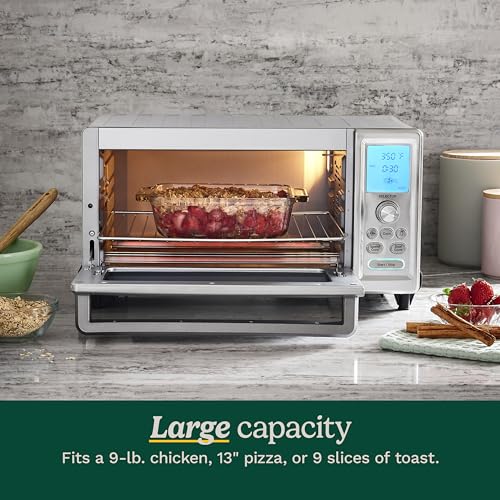 Cuisinart Chef’s Convection Toaster Oven, 1800-Watt Electric Oven with 15 Cooking Functions, Fits 13" Pizza, 9"x13" Baking Pan, and Full-Size Chicken, Nonstick Interior, TOB-260N1NAS, Stainless Steel - My Kitchen Products