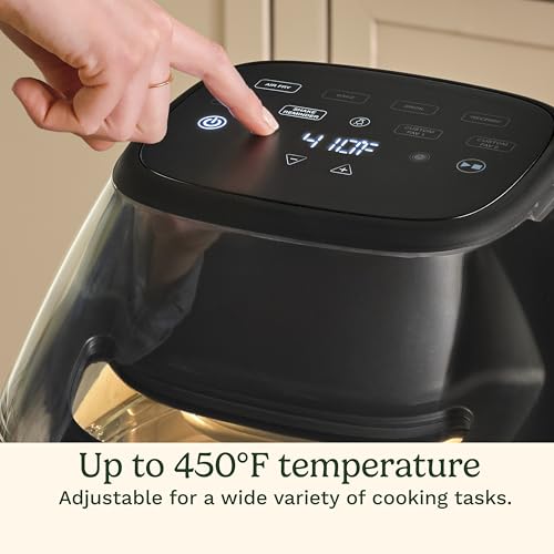 Cuisinart ClearView 4-Quart Air Fryer with Glass Basket and PFAS-Free Ceramic Nonstick Crisper Plate, 5 Cooking Functions, 2 Custom Presets, Adjustable Temperature up to 450°F, 3-Year Warranty, AFC-4 - My Kitchen Products