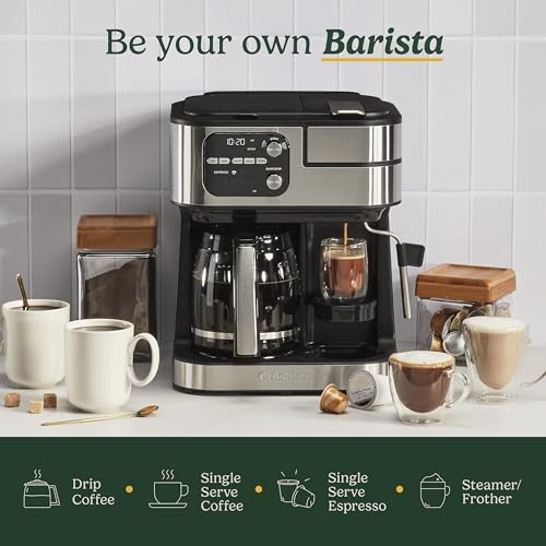 Cuisinart Coffee Center Barista Bar 4-in-1 Coffee Maker, Single-Serve Pods Compatible, Coffeemaker, Three Brewing Sizes, SS-4N1NAS, Black - My Kitchen Products