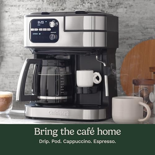Cuisinart Coffee Center Barista Bar 4-in-1 Coffee Maker, Single-Serve Pods Compatible, Coffeemaker, Three Brewing Sizes, SS-4N1NAS, Black - My Kitchen Products