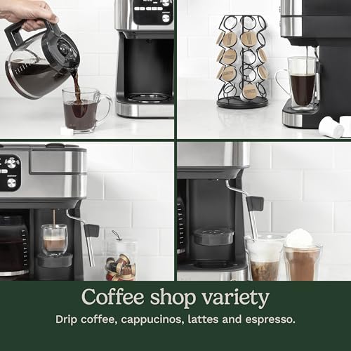Cuisinart Coffee Center Barista Bar 4-in-1 Coffee Maker, Single-Serve Pods Compatible, Coffeemaker, Three Brewing Sizes, SS-4N1NAS, Black - My Kitchen Products