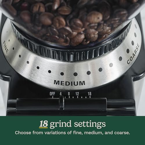 Cuisinart Coffee Grinder, Electric One-Touch Automatic Burr Coffee Grinder with 18-Position Grind Selector, Cup Size Selector for 4 – 18 Cups, DBM-8P1, Black Stainless - My Kitchen Products